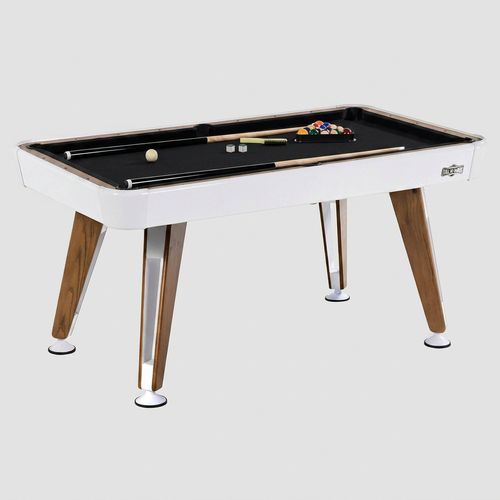 5.5-ft Modern Billiard Pool Table with oak finish and velvet cloth playfield