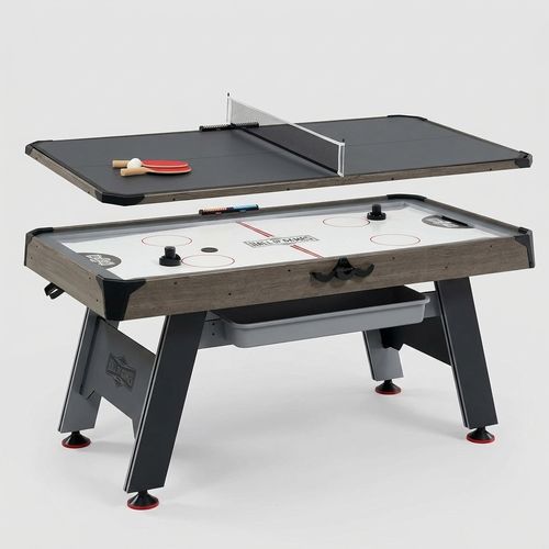 5.5-ft Air Hockey plus Table Tennis Combo with LED scorer